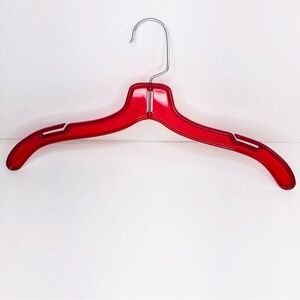 VTG Henry Hanger Co. NY Hanger Notched Burgundy Red Lucite Clothes Jacket Blazer